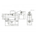 Chave Micro Switch com Haste de 30mm e Roldana - KW-15GW2-B