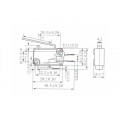 Chave Micro Switch com Haste de 27mm 16A/250Vac - KW11-7-3