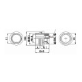 Conector Mini Mike Macho para Painel - 2 a 7 Vias - YLF002/XP