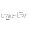 Terminal Olhal Isolado 22-16 AWG M4-5/32'' 0.25 á 1mm² Vermelho - OL2108 - Eletro Service