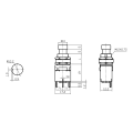 Chave SPDT Foot Switch Momentânea Liga-(Liga) com 3 Terminais PCI - PBS-24-112P